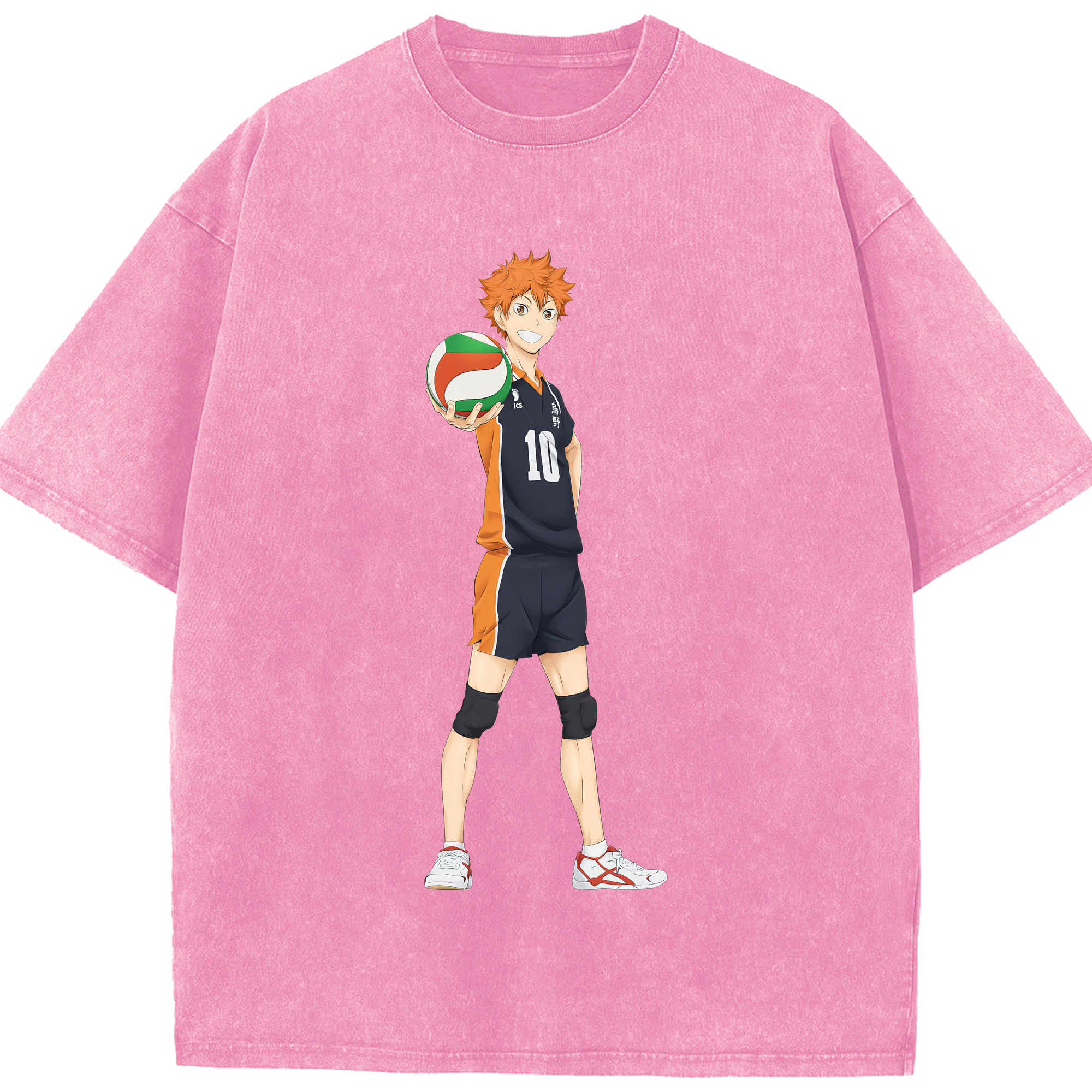 （画像用） ハイキュー!! Haikyu!! 綿100% ヴィンテージ風 半袖Tシャツ（フロントプリント）